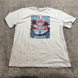 Reel Life Shirt Mens 2XL Gray Tour Sunny Daze‎ Big Waves Graphic Tee Surf